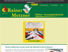 Tablet Screenshot of metzner-elektro.de